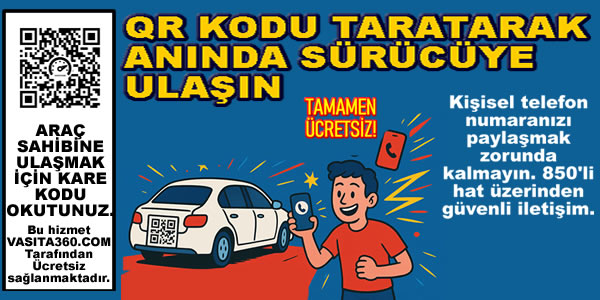 Qr kodu okutarak araç sahibine ulaşın